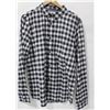Image 1 : ELEMENT MENS NAVY/WHITE PLAID LONG SLEEVE BUTTON