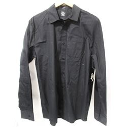 ELEMENT MENS BLACK LONG SLEEVE BUTTON UP SHIRT
