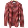 Image 1 : ELEMENT MENS RED/BLACK PLAID LONG SLEEVE BUTTON UP