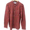 Image 1 : ELEMENT MENS RED/BLACK PLAID LONG SLEEVE BUTTON UP