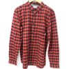 Image 1 : ELEMENT MENS RED/BLACK PLAID LONG SLEEVE BUTTON UP