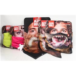 LOT OF 5 ASSORTED AIR HOLE FACE COVERS