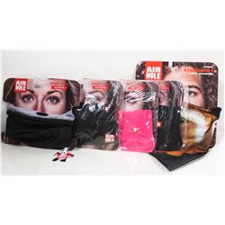 LOT OF 5 ASSORTED AIR HOLE FACE COVERS