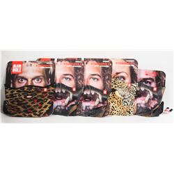 LOT OF 5 ASSORTED AIR HOLE FACE COVERS