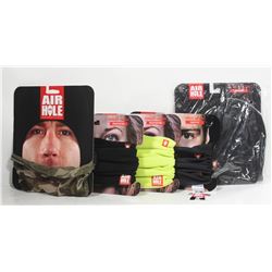 LOT OF 5 ASSORTED AIR HOLE FACE COVERS