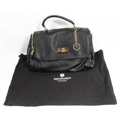 RED DRAGON WOMENS DESIGNER BLACK LEATHER