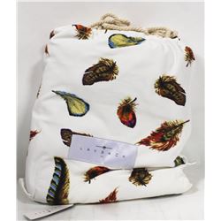 LAYBACK CANVAS HAMMOCK - FEATHER PATTERN