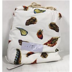 LAYBACK CANVAS HAMMOCK - FEATHER PATTERN