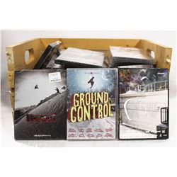 CRATE OF PROMOTIONAL SKATE SHOP VIDEOS