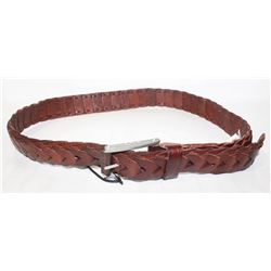 NIXON BROWN WOVEN LEATHER BELT