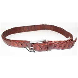 NIXON BROWN WOVEN LEATHER BELT