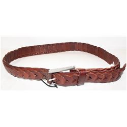 NIXON BROWN WOVEN LEATHER BELT