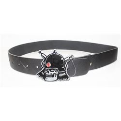 INDY BLACK LEATHER BELT WITH BUCKLE