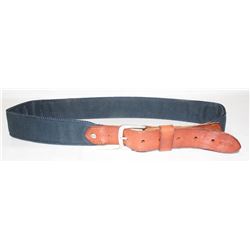NIXON NAVY CANVAS AND BROWN LEATHER BELT