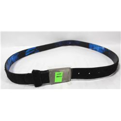 NIXON BLACK FUR LEATHER BELT