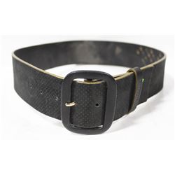 NIXON WOMENS BLACK AND GOLD LEATHER BELT
