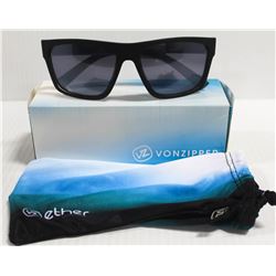 VONZIPPER DIPSTICK BLACK SATIN SUNGLASSES