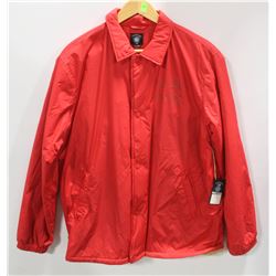 FOURSTAR MENS RED SHERPA BUTTON UP JACKET