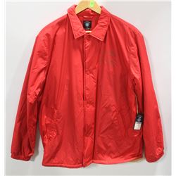 FOURSTAR MENS RED SHERPA BUTTON UP JACKET