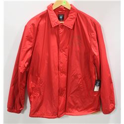 FOURSTAR MENS RED SHERPA BUTTON UP JACKET
