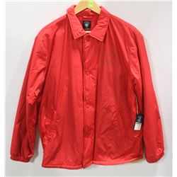 FOURSTAR MENS RED SHERPA BUTTON UP JACKET