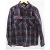 Image 1 : VOLCOM BLUE/BURGUNDY PLAID BOWER FLEECE MENS