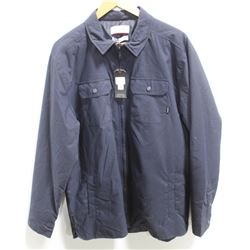 NIXON NAVY BLUE MENS NYLON ZIP UP JACKET