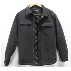 EKUMENIK MENS BLACK LINED BUTTON UP JACKET