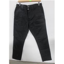 HUF MENS BLACK SLIM FIT PANTS