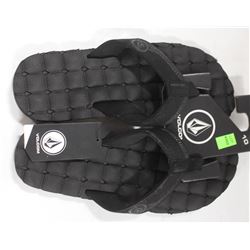 VOLCOM MENS SQUISH THIS BLACK/BLACK THONG SANDAL