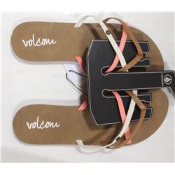 VOLCOM WOMENS NEW SCHOOL CORAL SLIDE ON SANDALS