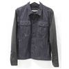 Image 1 : KR3W MENS DENIM & PLEATHER SLEEVE BUTTON UP