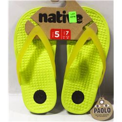 NATIVE SLIDE ON GREEN SANDALS