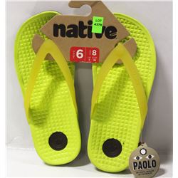 NATIVE SLIDE ON GREEN SANDALS