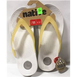 NATIVE SLIDE ON WHITE SANDALS