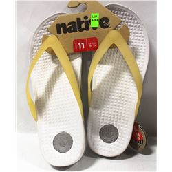 NATIVE SLIDE ON WHITE SANDALS