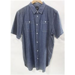 VANS BLUE DENIM SHORT SLEEVE CLASSIC FIT MENS