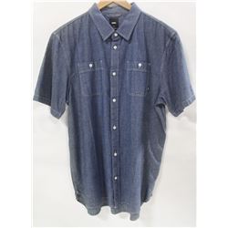 VANS BLUE DENIM SHORT SLEEVE CLASSIC FIT MENS