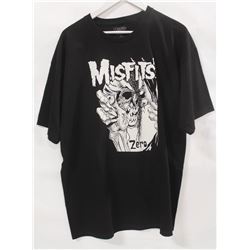 ZERO BLACK MISFITS LOGO MENS T-SHIRT