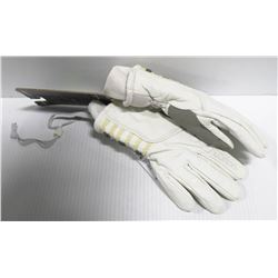 BURTON WOMENS WHITE FAVORITE LEATHER GLOVE