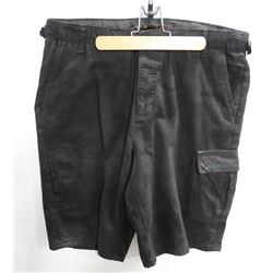 KR3W MENS BLACK CARGO SHORTS