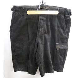 KR3W MENS BLACK CARGO SHORTS