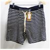 Image 1 : LIFETIME WHITE/NAVY STRIPED MENS ATHLETIC SHORTS