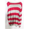 Image 1 : WESC WOMENS PINK/GREY STRIPED LONG SLEEVE SWEATER