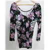 Image 1 : VOLCOM WOMENS BLACK/PURPLE FLORAL LONG SLEEVE