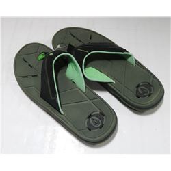 VOLCOM MENS GREEN/BLACK THONG SANDALS