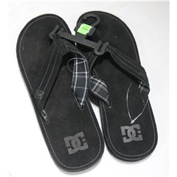 DC MENS BLACK THONG SANDALS