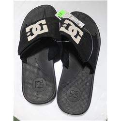 DC BLACK/WHITE GRAPHIC SLIDE ON MENS SANDALS