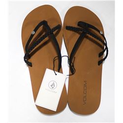 VOLCOM BLACK THRILLS WOMENS THONG SANDALS