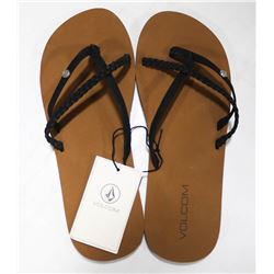 VOLCOM WHITE THRILLS WOMENS THONG SANDALS